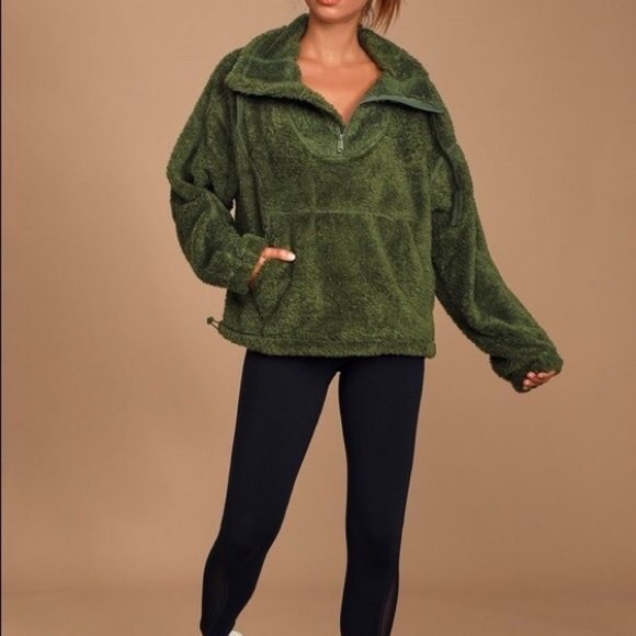 Free People Big Sky Green Jacket Large NWOT - Picture 5 of 7